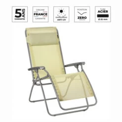 Fauteuil Relax Pliant LAFUMA R Clip Batyline Iso - Étamine -Équipement Outdoor Lafuma fauteuil relax pliant lafuma r clip etamine