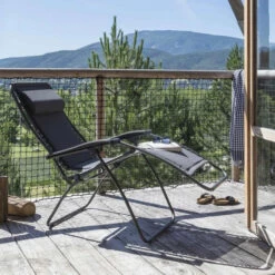 Fauteuil Relax Pliant LAFUMA RSX Polycoton - Ardoise 7 Fauteuil Relax Pliant LAFUMA RSX Polycoton - Ardoise -Équipement Outdoor Lafuma lfm2033.8549 fauteuil relax pliant lafuma rsx polycoton ardoise ambiance