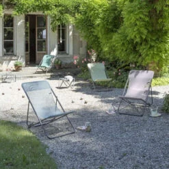 Chaise Longue LAFUMA Maxi Transat - Terre -Équipement Outdoor Lafuma lfm2502 8556 chaise longue lafuma maxi transat terre ambiance 2