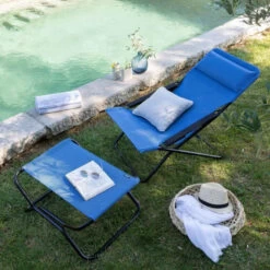 Repose-pieds LAFUMA Next Batyline Duo - Outremer -Équipement Outdoor Lafuma lfm2659.8225 repose pieds lafuma next batyline duo outremer ambiance