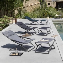Bain De Soleil LAFUMA Transabed BeComfort - Argent 7 Bain De Soleil LAFUMA Transabed BeComfort - Argent -Équipement Outdoor Lafuma lfm2829.8901 bain soleil lafuma transabed becomfort argent ambiance