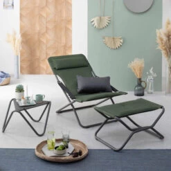 Bain De Soleil LAFUMA Transabed BeComfort - Olive -Équipement Outdoor Lafuma lfm2829.9548 bain soleil lafuma transabed becomfort olive ambiance interieur