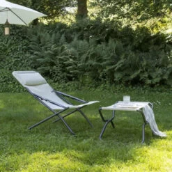 Bain De Soleil LAFUMA Transabed Batyline Iso - Seigle -Équipement Outdoor Lafuma lfm2863.8548 bain soleil lafuma transabed batyline iso seigle ambiance 2
