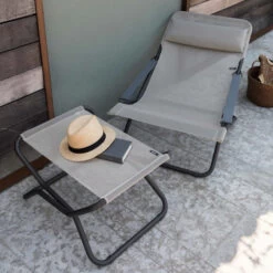 Bain De Soleil LAFUMA Transabed Batyline Iso - Seigle -Équipement Outdoor Lafuma lfm2863.8548 bain soleil lafuma transabed batyline iso seigle ambiance