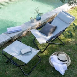 Bain De Soleil LAFUMA Transabed Batyline Duo - Galet -Équipement Outdoor Lafuma lfm2864.3294 bain soleil lafuma transabed galet ambiance