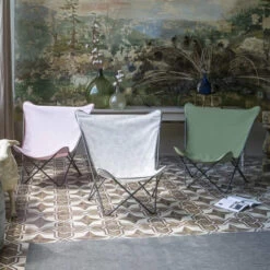 Fauteuil Pliant LAFUMA Pop Up XL Airlon - Motifs Graminée / Beige -Équipement Outdoor Lafuma lfm2957.9331 fauteuil relax pliant lafuma pop up xl graminee beige ambiance 2