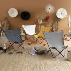 Fauteuil Pliant LAFUMA Pop Up XL Airlon - Motifs Cara Hexa / Noir -Équipement Outdoor Lafuma lfm2957.9332 fauteuil relax pliant lafuma pop up xl cara noir ambiance 2