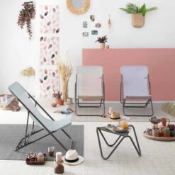 Chaise Longue LAFUMA Maxi Transat Velio Néo - Ipanema -Équipement Outdoor Lafuma lfm5029 9532 chaise longue lafuma maxi transat velio neo ipanema ambiance 2