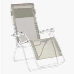 Toile De Rechange + Têtière LAFUMA Pour Fauteuil Relax Futura-Seigle -Équipement Outdoor Lafuma toile rechange tetiere lafuma fauteuil relax futura 2